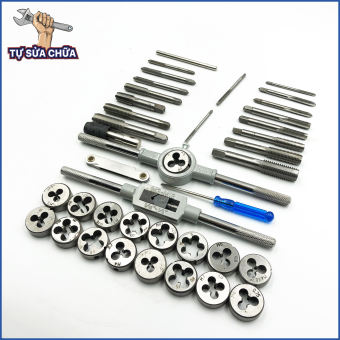 Bộ Taro tạo ren 40 chi tiết làm từ hợp kim siêu cứng, tạo ren trong và ngoài cỡ M3 đến M12