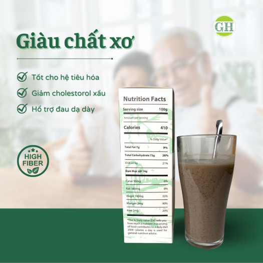 Bột Ngũ Cốc Dưỡng Sinh GiahanFood , Bột ngũ cốc giúp cân bằng đường huyết và bổ sung đạm thực vật , bột ngũ cốc thuần chay , bột ngũ cốc nảy mầm nguyên cám , Bột ngũ cốc giàu chất xơ, đạm thực vật , thuần chay