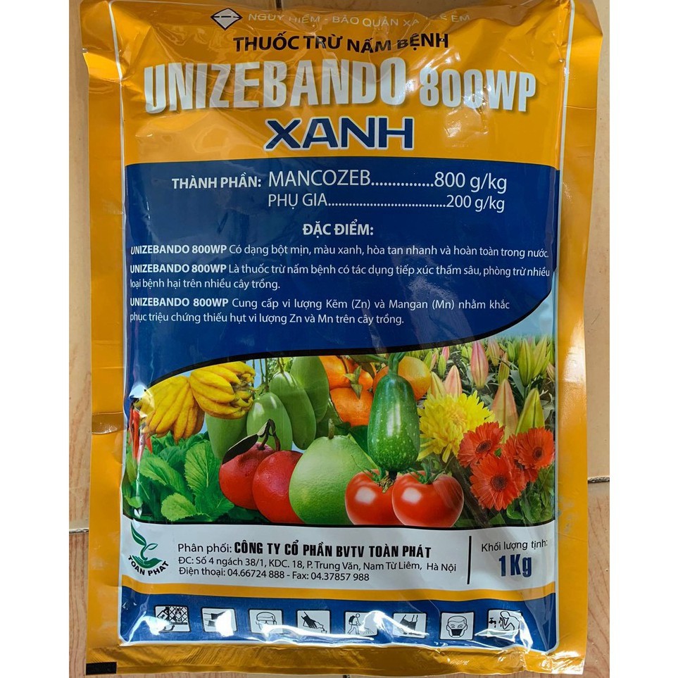Thuốc trừ nấm bệnh cây mancozeb 800wp bột xanh