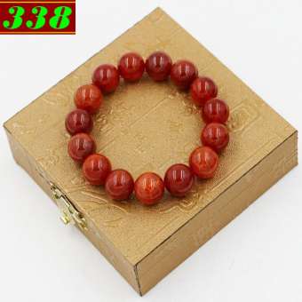 Vòng chuỗi đeo tay đá vân rồng đỏ 14 ly 15 hạt