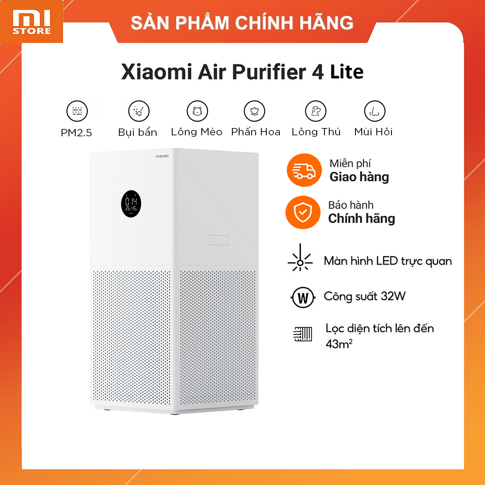 Máy lọc không khí Xiaomi Mi Air Purifier 4 Lite - Bản Quốc Tế chính hãng bảo hành 12 tháng