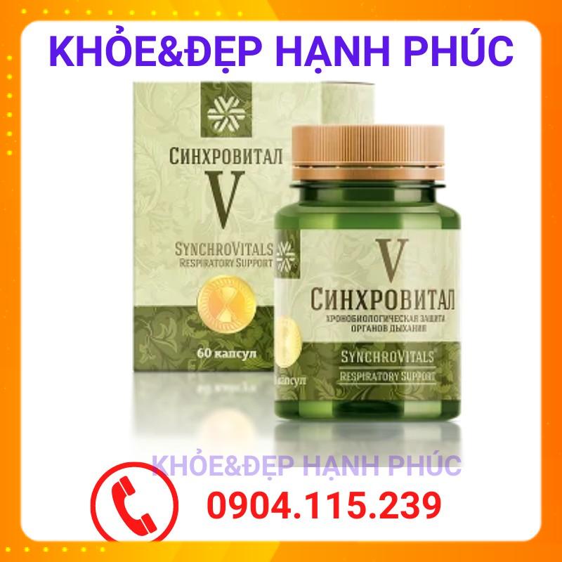 Syn 5 - Thực phẩm bảo vệ sức khỏe Synchrovitals V hỗ trợ hô hấp - 60 viên/lọ