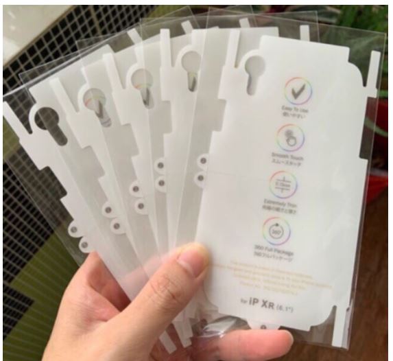 "miếng dán dẻo ppf cho iphone x/xs/xr/xs max trong suốt bảo vệ máy"