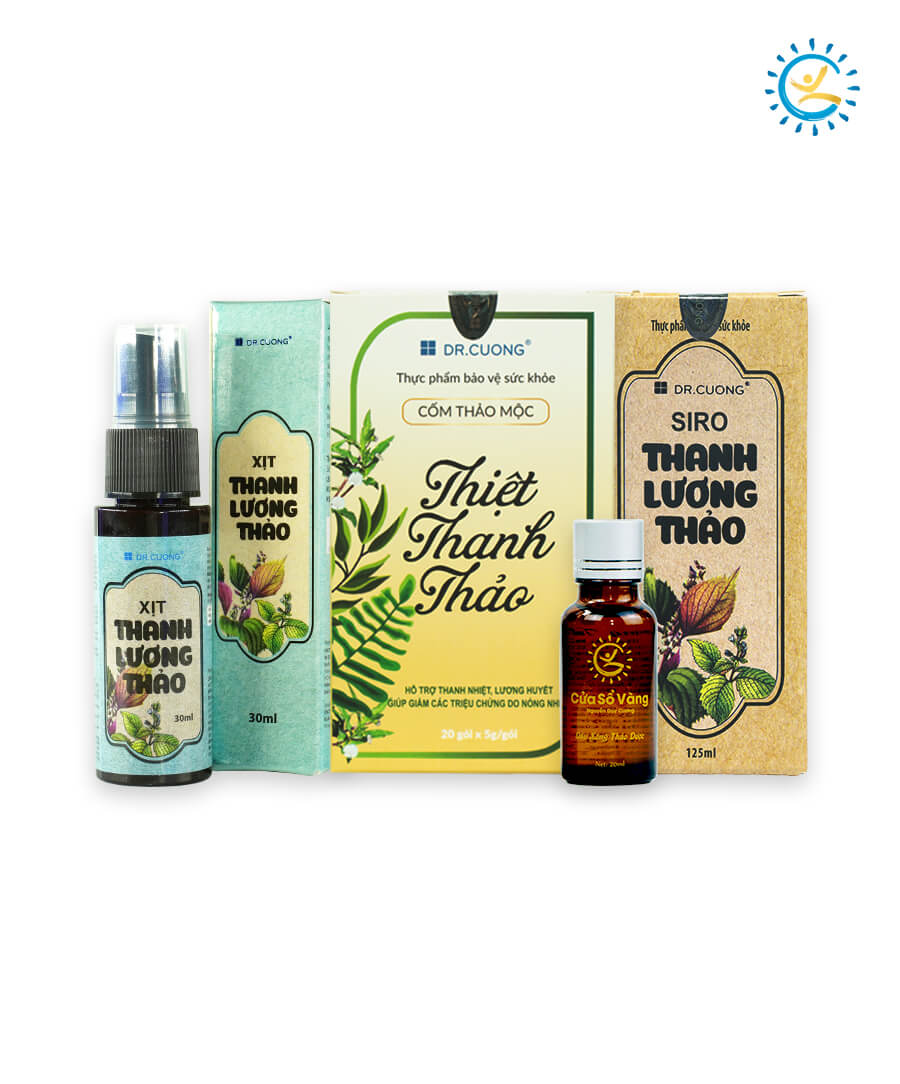 Combo bảo vệ sức khỏe 8 (1 thanh lương thảo xịt, 1 thanh lương thảo siro, 1 thiệt thanh thảo, 1 tinh dầu)