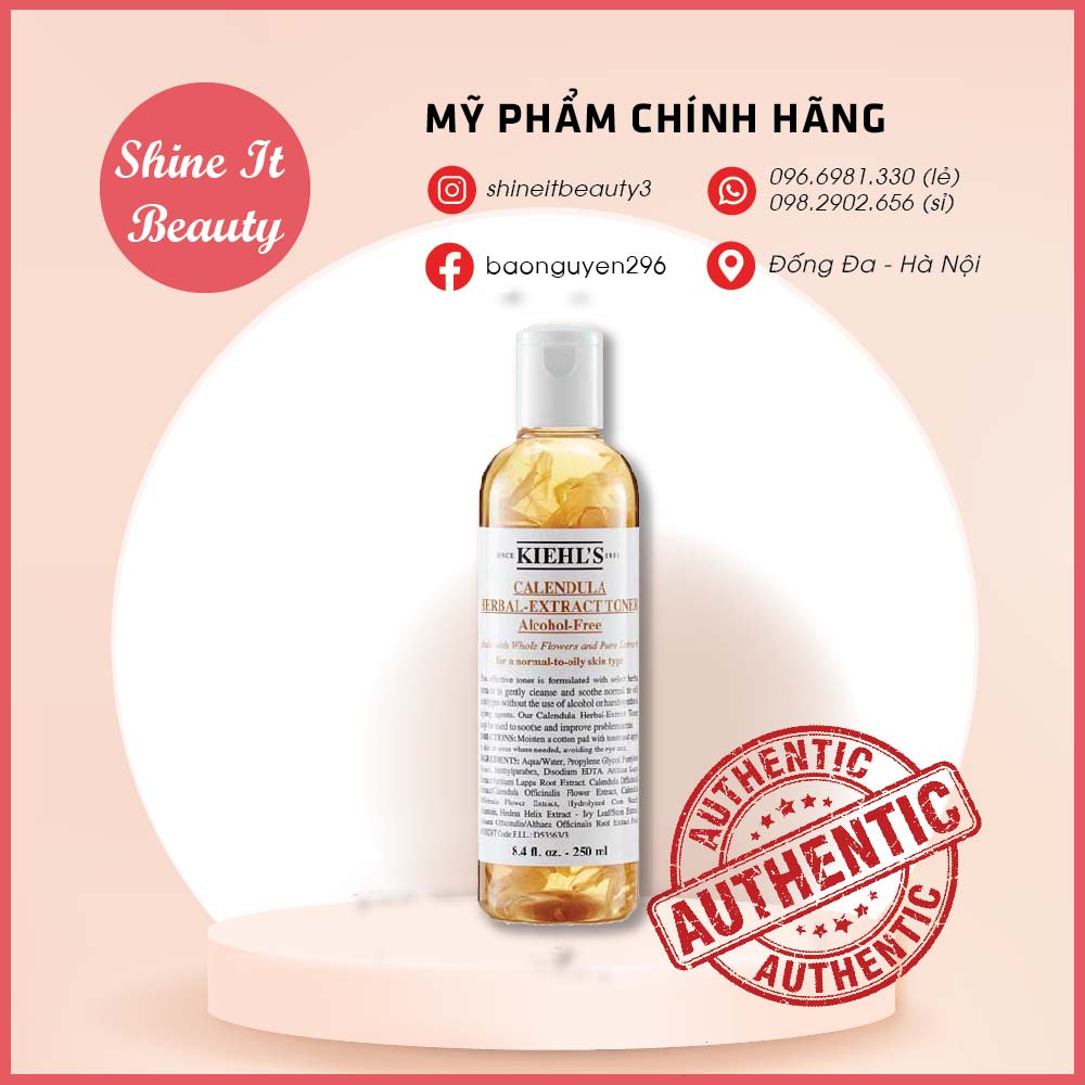 Toner Calendula Herbal Extract Alcohol cao cấp - Toner hoa cúc hàng chuẩn chính hãng