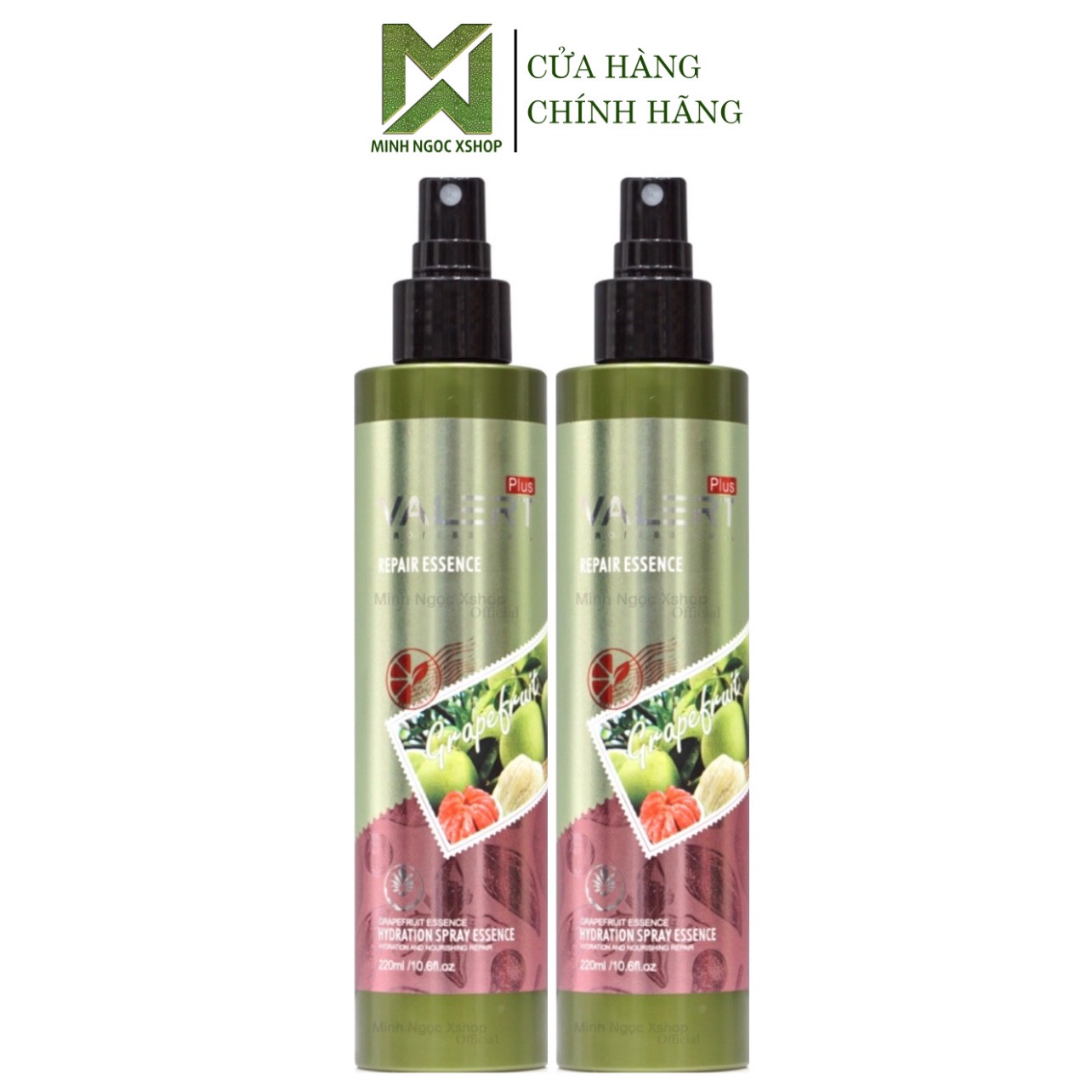 Combo 2 chai tinh dầu bưởi Valert, xịt dưỡng tóc tinh dầu bưởi Valert Grapefruit 220ml ngừa rụng kích mọc tóc hiệu quả