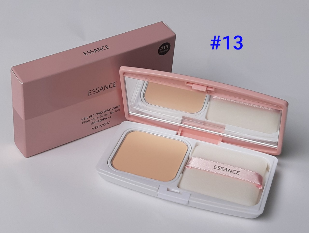 Phấn phủ trang điểm hút nhờn sắc da sáng Lacvert Essance Silky Pact Oily Care SPF30 PA++ 15g Bột phấn mịn màng bám dính tốt không bắt nắng