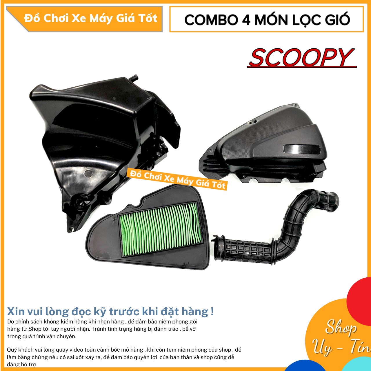 Bộ 4 Món Pô E SCOOPY Xe Vision 2014 - 2020