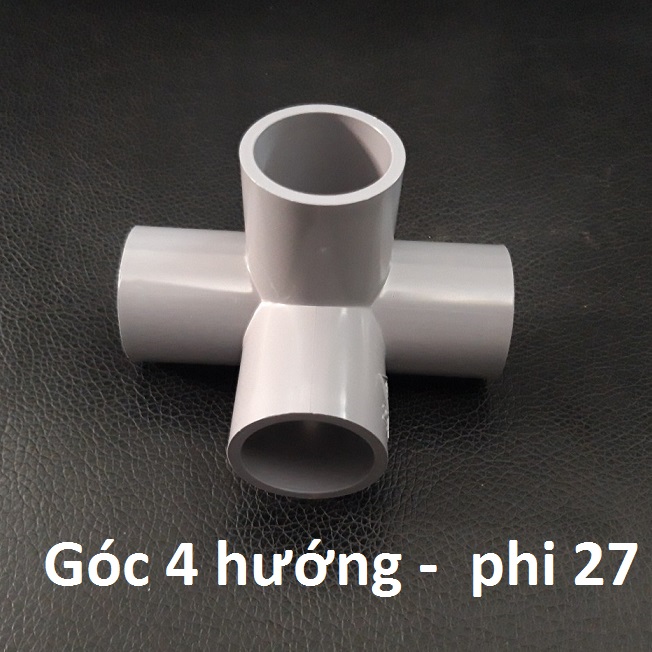 Set 10 cái- Co góc 4 hướng phi 27 mm (nhựa PVC Siêu Thành)