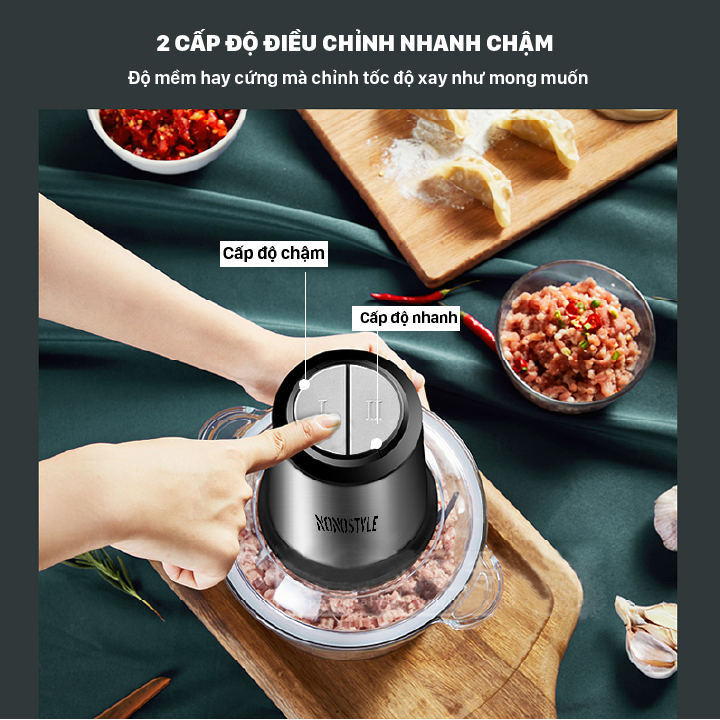 Máy xay thịt thực phẩm đa năng - cối xay thịt mini - bh 12 tháng