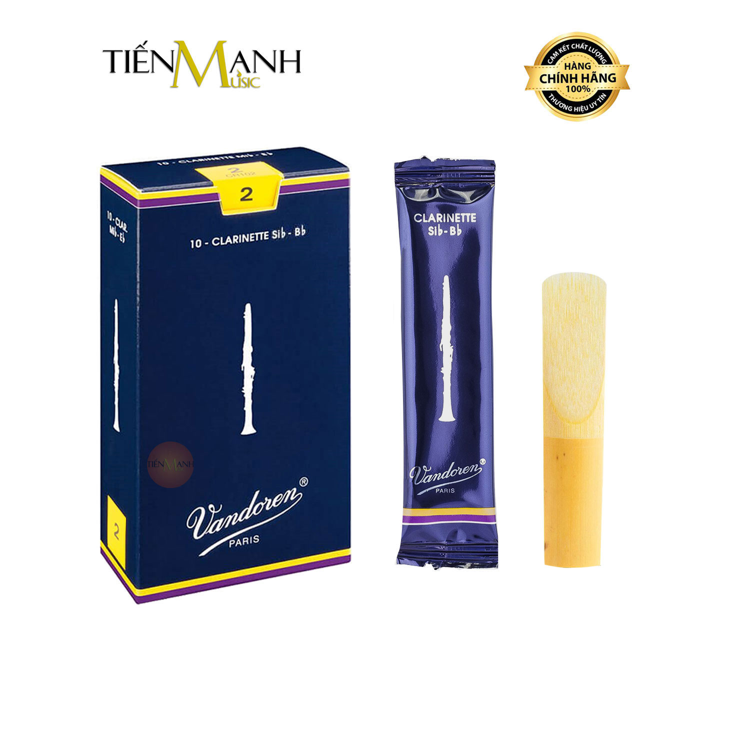 [Chính Hãng, Một Cái] Dăm Kèn Vandoren Bb Clarinet Traditional Reeds Zăm Lưỡi Gà Made in France