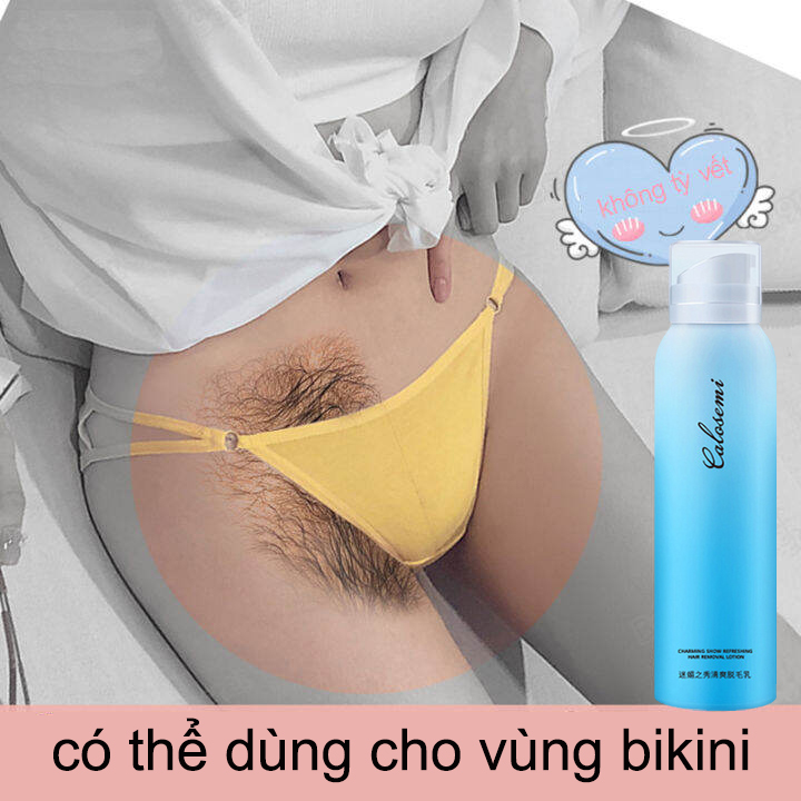 Kem Triệt Dạng Xịt không đau Kem tẩy lông Mousse Removal Mousse Spray 150ml Kem tẩy lông toàn thân Kem Xịt Tẩy Lông Tay Xịt tẩy lông thân mật Lông Chân Nách Vùng Kín Dịu Nhẹ,   tẩy lông nhẹ nhàng, an toàn và không gây kích ứng, chóng cho làn da mịn