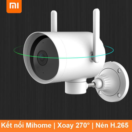 Camera Ngoài Trời Camera IP Giám Sát Xiaomi IMILAB xoay 270 độ EC3 2K quốc tế 360° CMSXJ25A, Chống Nước IP66, Phát Hiện Cảnh Báo Đột Nhập, Chọn Vùng Cảnh Báo, BẢN QUỐC TẾ - Chính Hãng Xiaomi