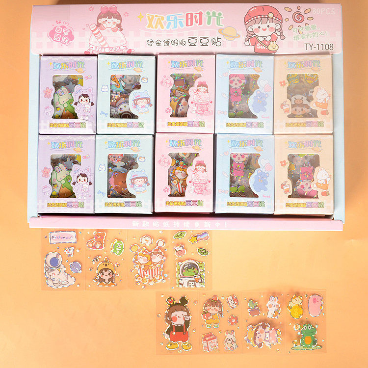 Sticker cute, set 10 tấm hình dán sticker dễ thương, sticker giá rẻ