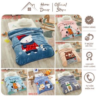 Chăn lông tuyết cho bé 2 lớp dày siêu ấm. Chăn cho bé đi học mùa đông kích thước 120x140cm