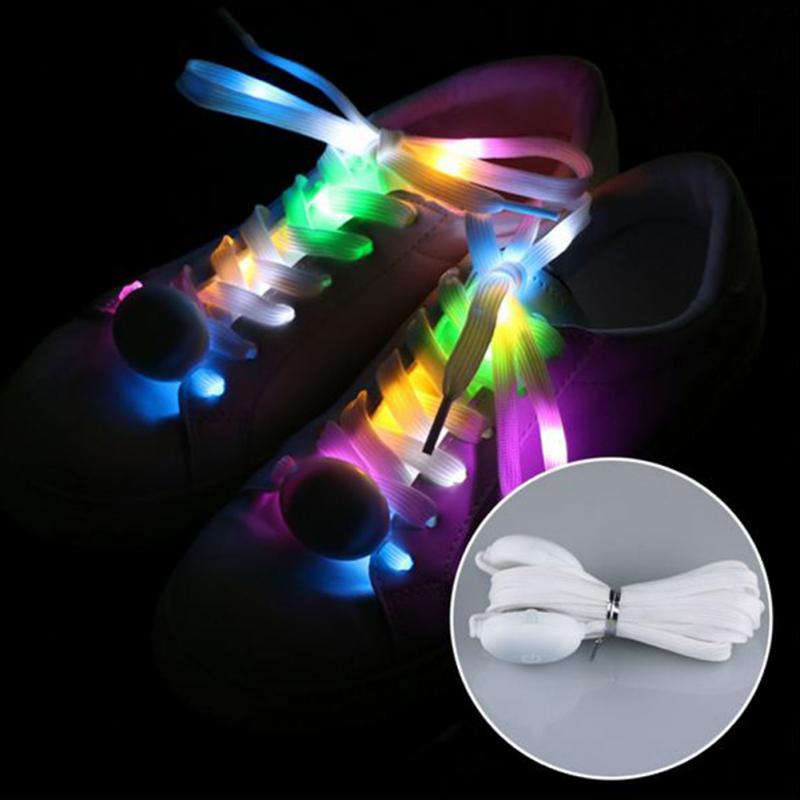 AL New LED Sport Shoe Laces Luminous Shoelaces Glow Shoe Strings Round Flash Light Shoelaces No Tie Lazy Shoe Laces Party Decor#15 (7)