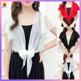 LIJU78113 Mỏng Áo khoác khăn choàng Thước lớn Voan Khăn choàng voan Mới Áo cánh rộng Phụ nữ