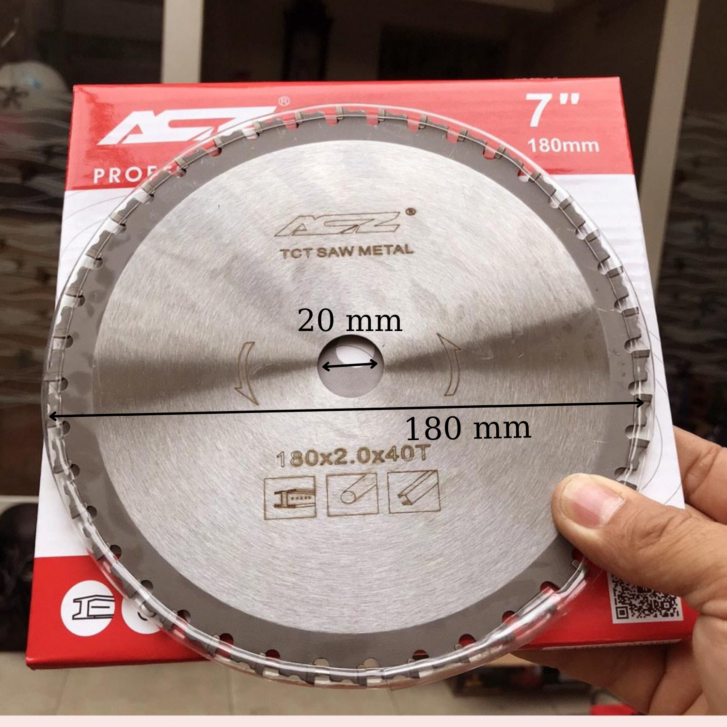 Lưỡi cắt hợp kim 180mm acz cắt sắt, cắt nhôm, cắt gỗ, cắt inox