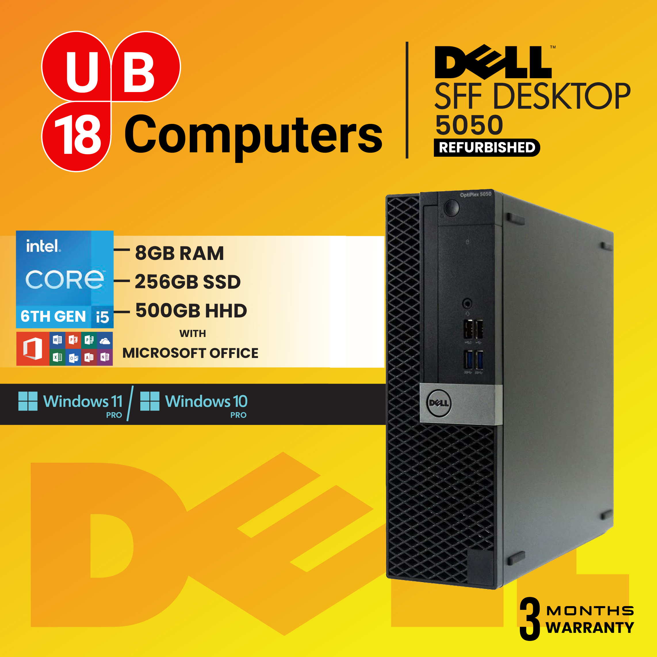 Dell Optiplex 3020 Desktop SFF, i5 4th Gen, Win 11 PRO, (Free WiFi