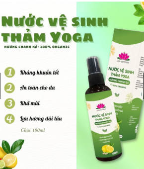 Nước vệ sinh thảm Yoga hương Chanh Sả
