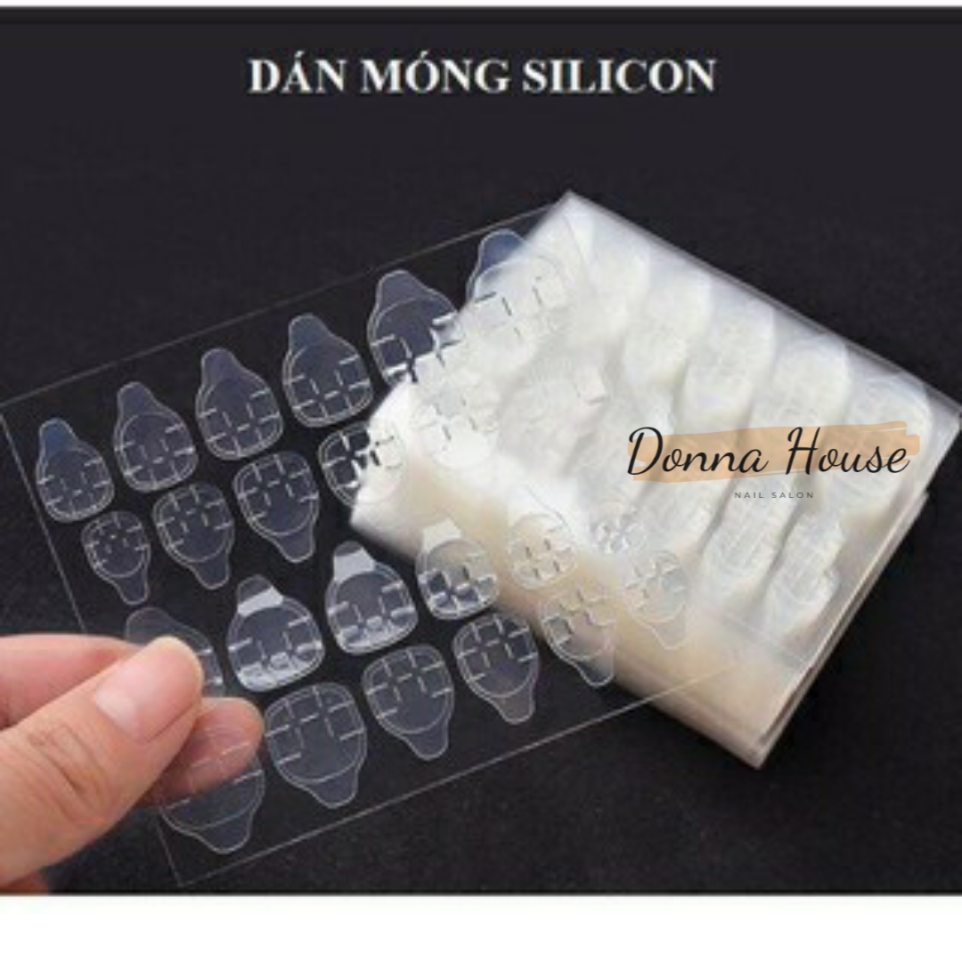 Combo 05 miếng keo dán móng tay 2 mặt 24 móng/miếng