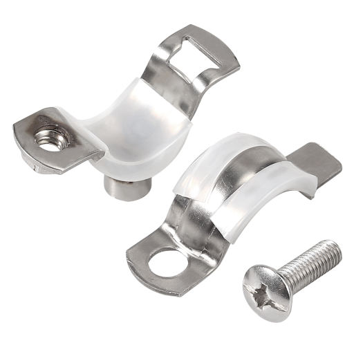 ESYNIC 100 Cái Kẹp Ống 20 MM/25MM Kẹp Ống Sắt Vít Có Khớp Nối Kẹp Ống Hình Chữ U Kẹp Yên Ống Kẹp Ống Ống Nước Cố Định Tường