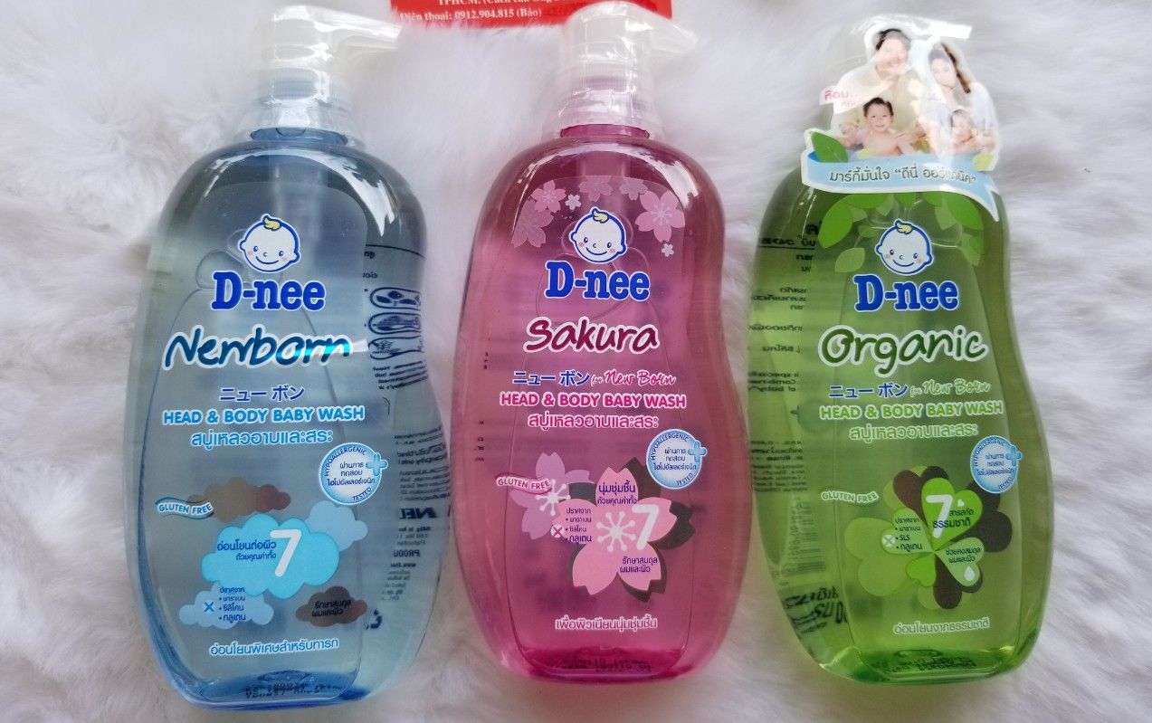 Sữa tắm gội toàn thân cho bé Dnee 380ml