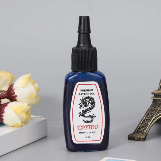 Mực xăm màu xanh dương dung tích 15ml bền màu và lâu trôi - INTL