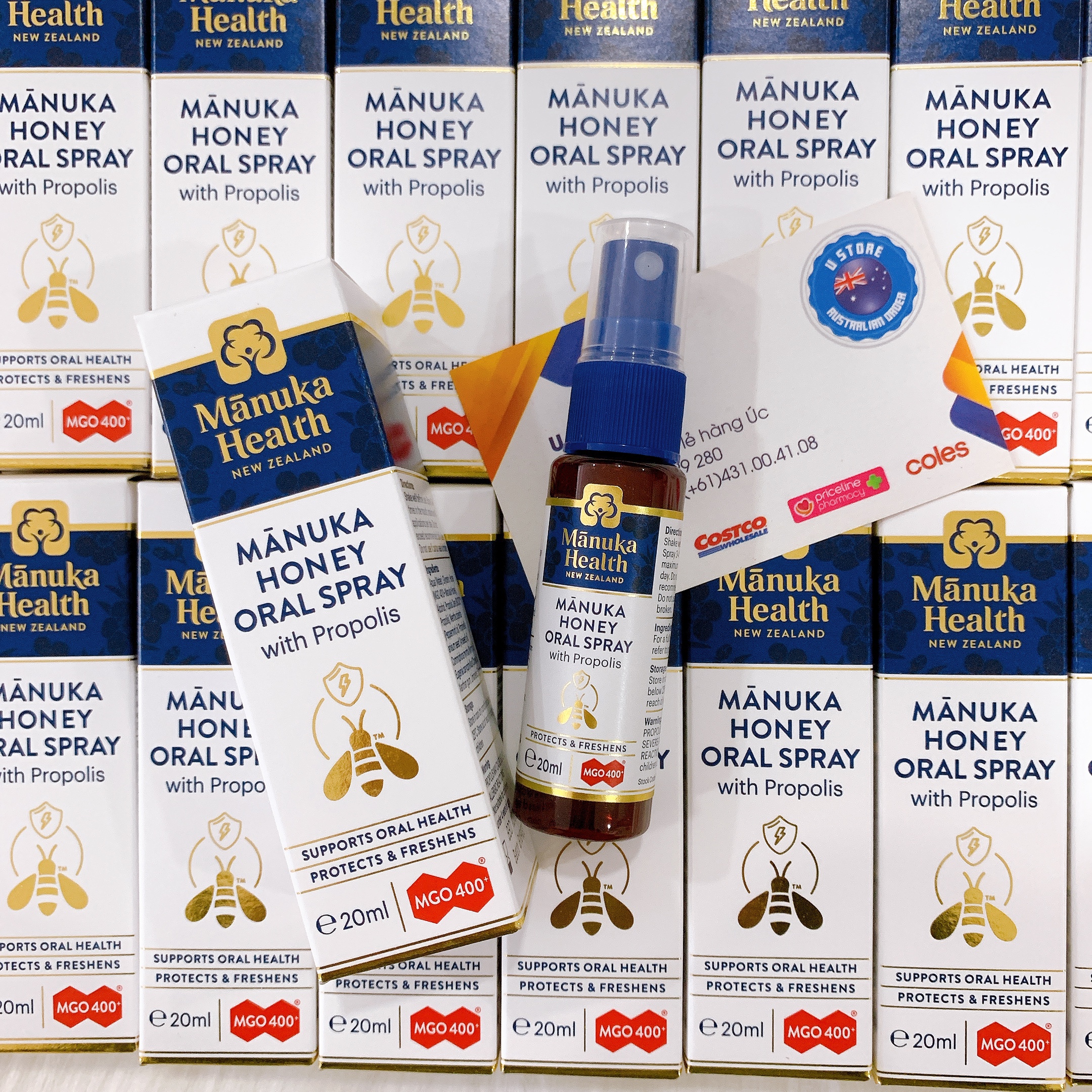 Xịt Họng Keo Ong Manuka Honey Oral Spray With Propolis