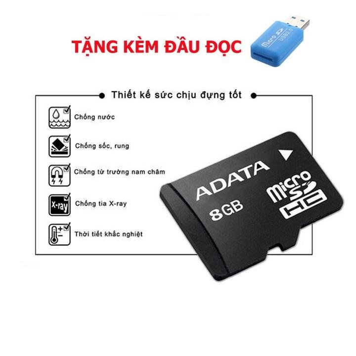 Thẻ nhớ microsd 8gb - dùng cho điện thoại, camera, loa , đài...