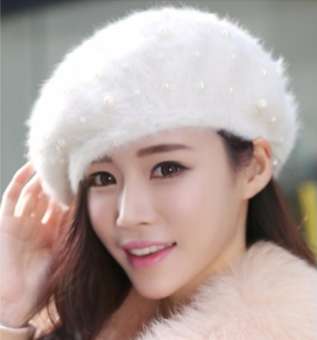 NÓN BERET LEN LÔNG THỎ CAO CẤP MŨ BERE NỮ