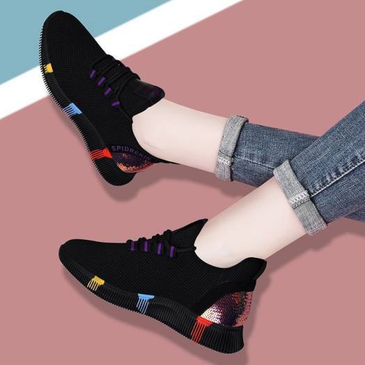 Giày bata nữ , Giày thể thao nữ giá rẻ đen vẩy màu cực rẻ