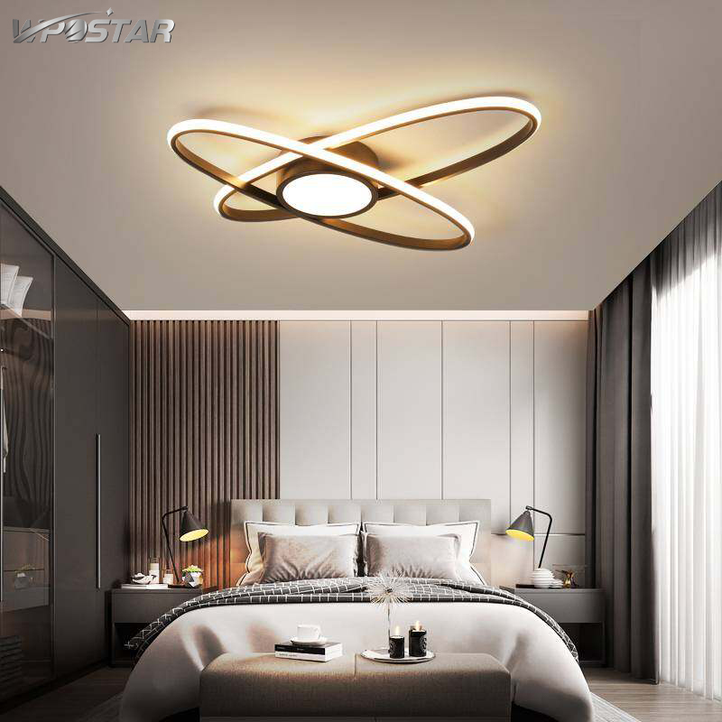 Modern LED Ceiling Lights for Kitchen Study Dining Room Bedroom Chandeliers Nordic Style Black Oval Ring Hanging Lamps LED Light ราคา 2,049 บาท*ส่งฟรี