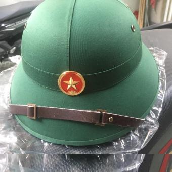 Mũ cối bộ đội cứng xanh loại 1 tặng kèm sao siêu bền không thấm nước dùng bảo hộ lao động