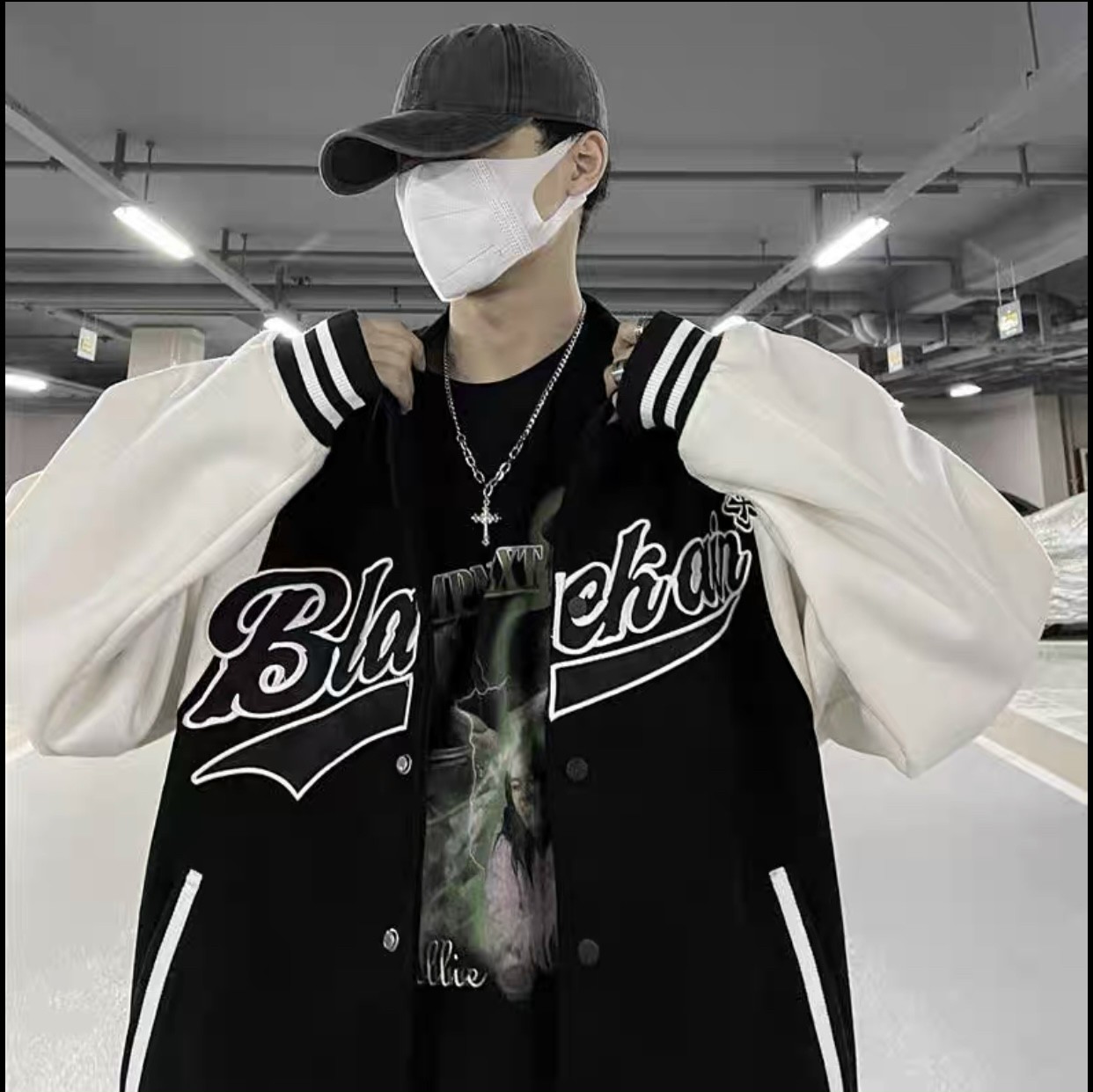(BIG size) Áo khoác Blackain bomber nam nữ vải dù 2 lớp phong cách Hàn Quốc,  Áo dạng nút bấm tay rộng thoáng mát. XUT