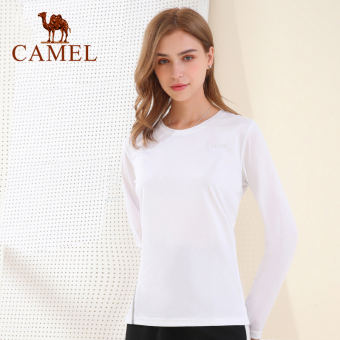 Camel Áo Thể Thao Nữ Nhanh Khô Ngoài Trời Áo Thun Dài Tay Chạy Bộ Tập Thể Dục Cho Nữ