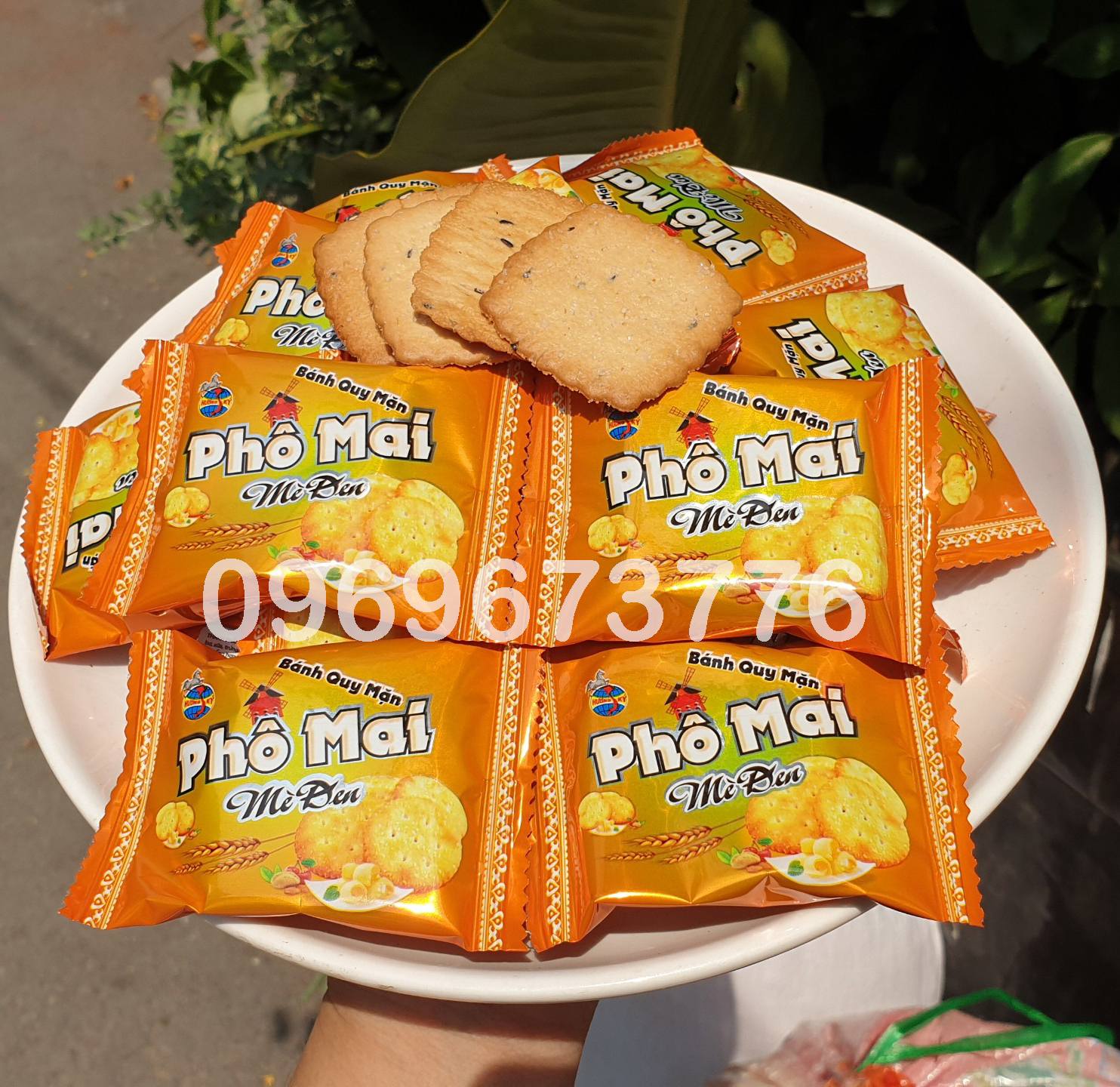 Bánh quy mặn phô mai mè đen Hương Ký 250g 500g 1kg - đồ ăn vặt