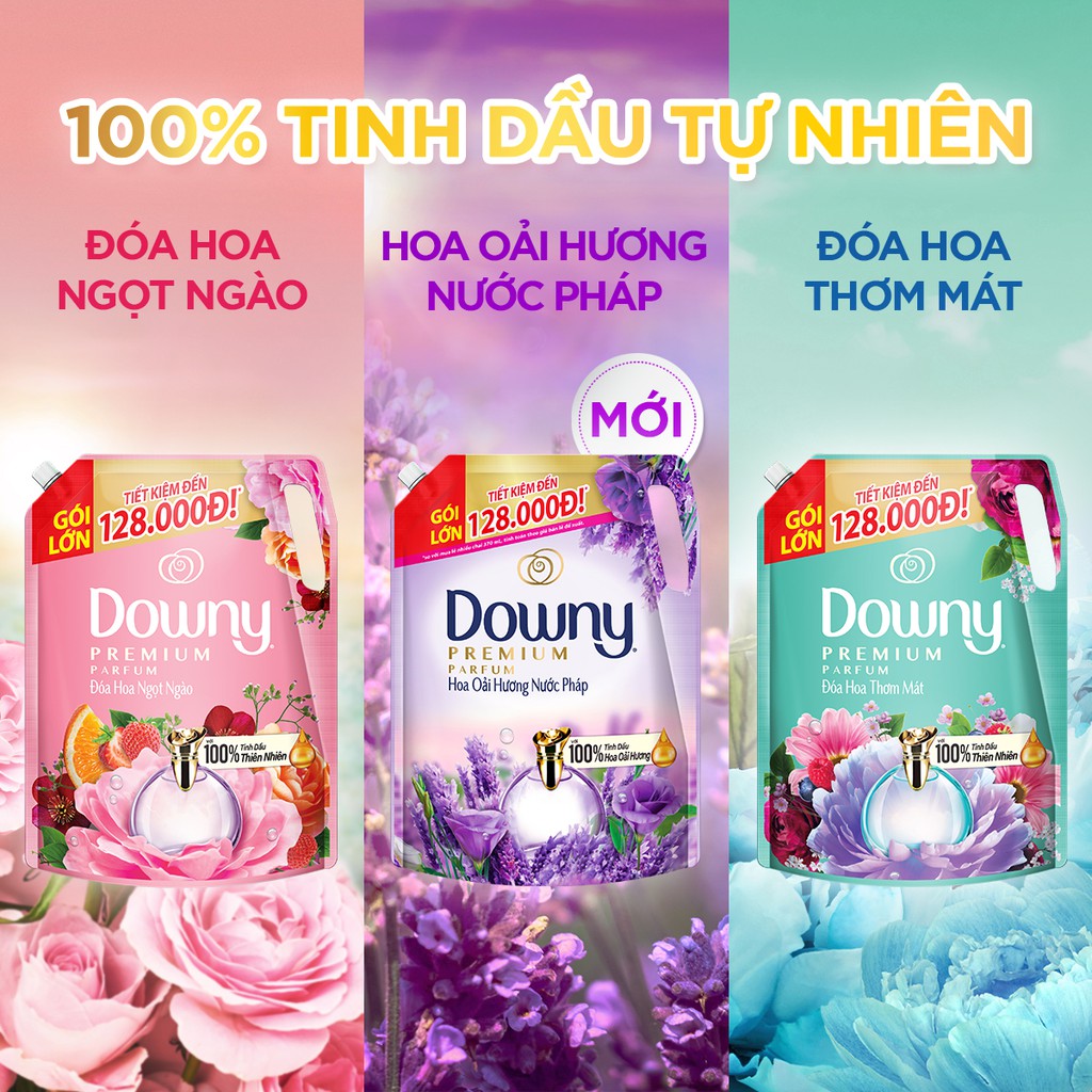 Nước xả vải downy premium parfum đậm đặc hương nước hoa túi 1.35l/ 2.2l/ 3l/ 3.5l