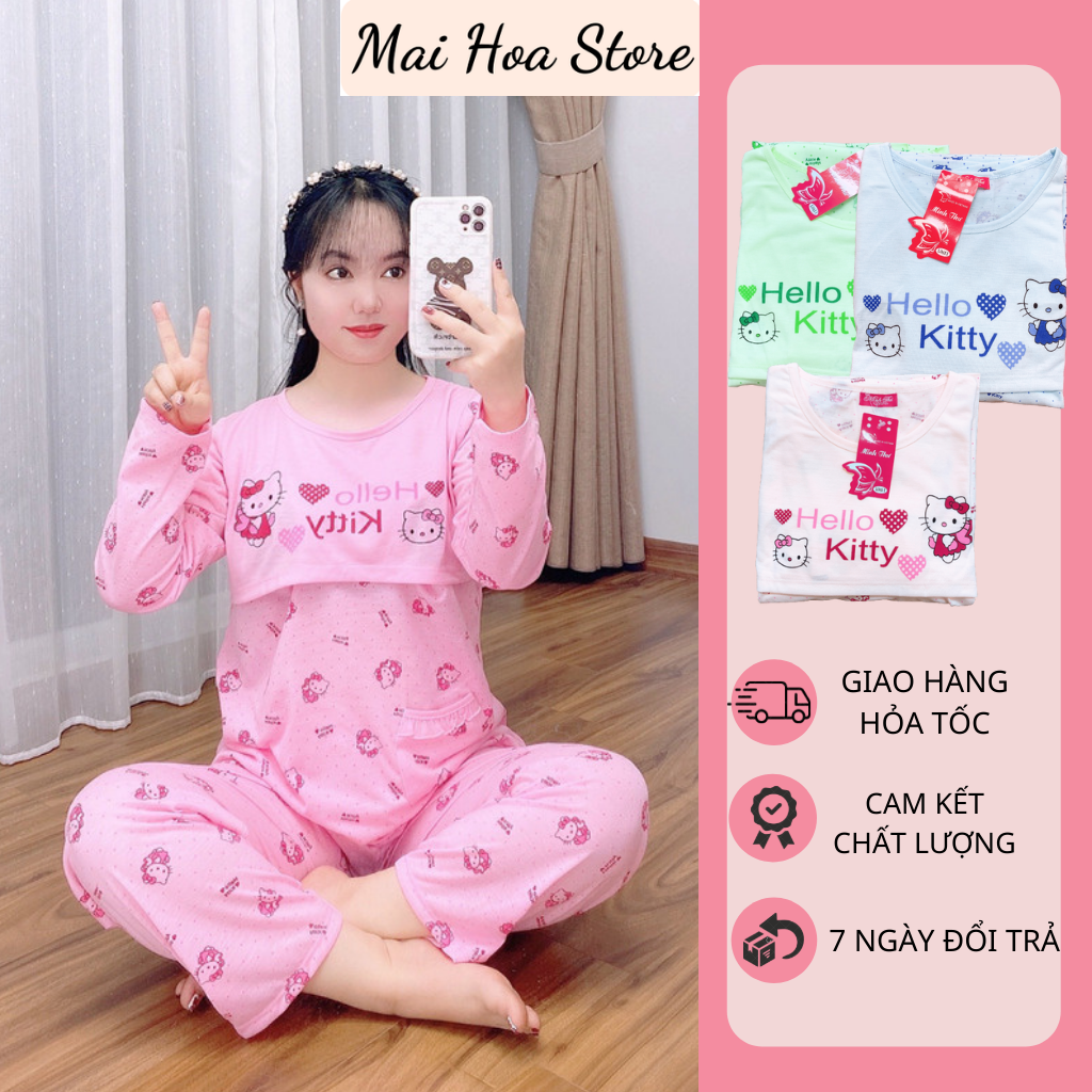 Đồ bầu mặc nhà,bộ sau sinh cho mẹ chất cotton mềm 40-60kg