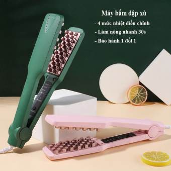 Máy Bấm Dập Phồng Chân Tóc Răng Vuông - Máy Dập Xù Máy Tạo Nếp Tóc Mini Tiện Lợi Du Lịch Hàng Chuẩn Đẹp