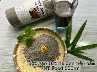 Bột gạo lứt mè đen nếp cẩm uống giảm cân healthy hũ 500gr