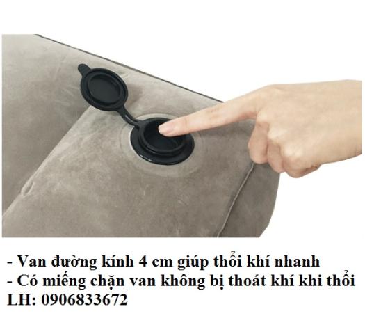 Bục kê chân. gối gác chân du lịch, văn phòng có túi bơm