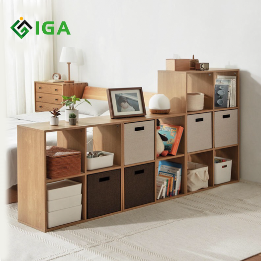 kệ gỗ tổ ong, kệ sách tổ ong màu vân gỗ giá rẻ cho phòng khách  - GP100