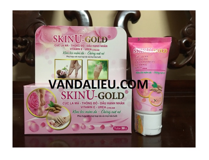 Skinu gold - urea & vitamin e cream 30g. kem bôi mềm da , chống nứt nẻ.