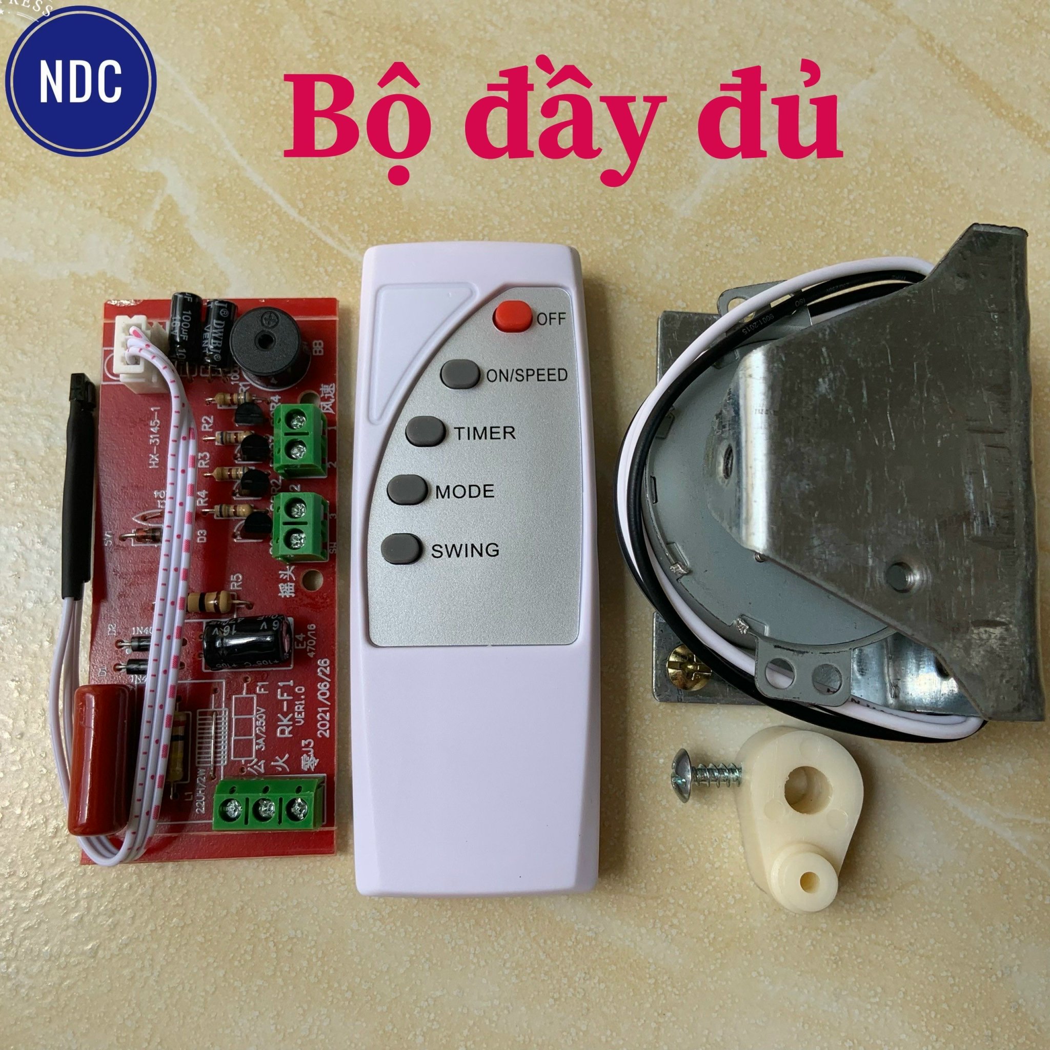 Bộ Đầy Đủ Mạch Điều Khiển Quạt Từ Xa (LOẠI 1, BảnTiếngAnh)