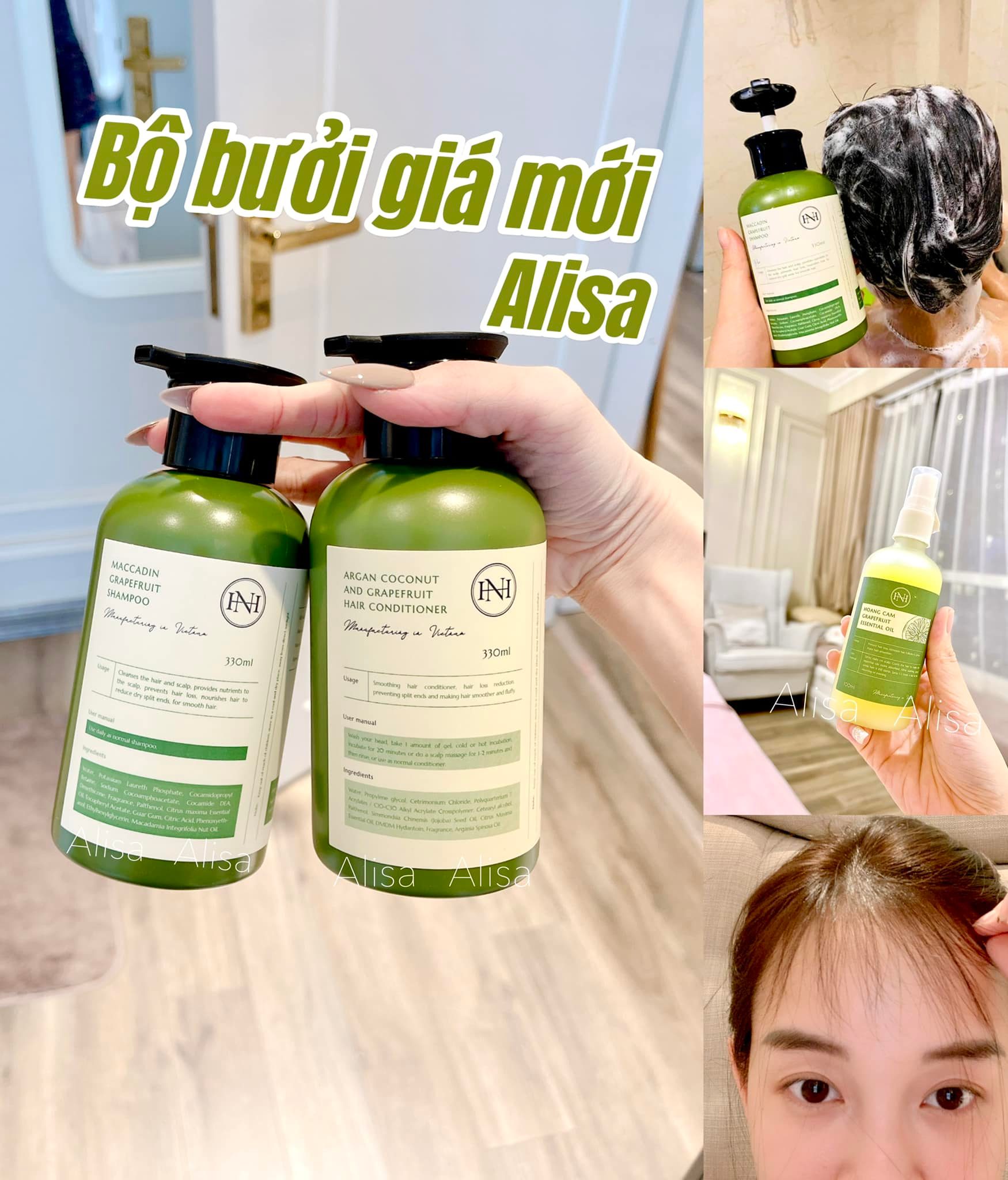 Bộ dầu gội bưởi - alisa