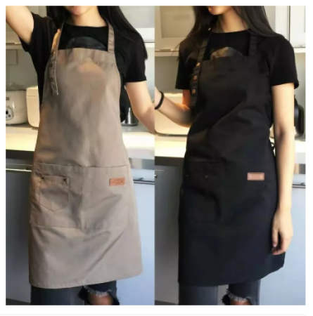Waterproof Canvas Apron for Kitchen, BBQ, and Coffee Shop