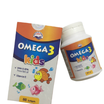 Bổ sung hàm lượng DHA, EPA cần thiết, tăng cường thị lực, cải thiện tình trạng khô mắt, mỏi mắt ở trẻ - Omega 3 Kids - Hộp 60 Viên Nang