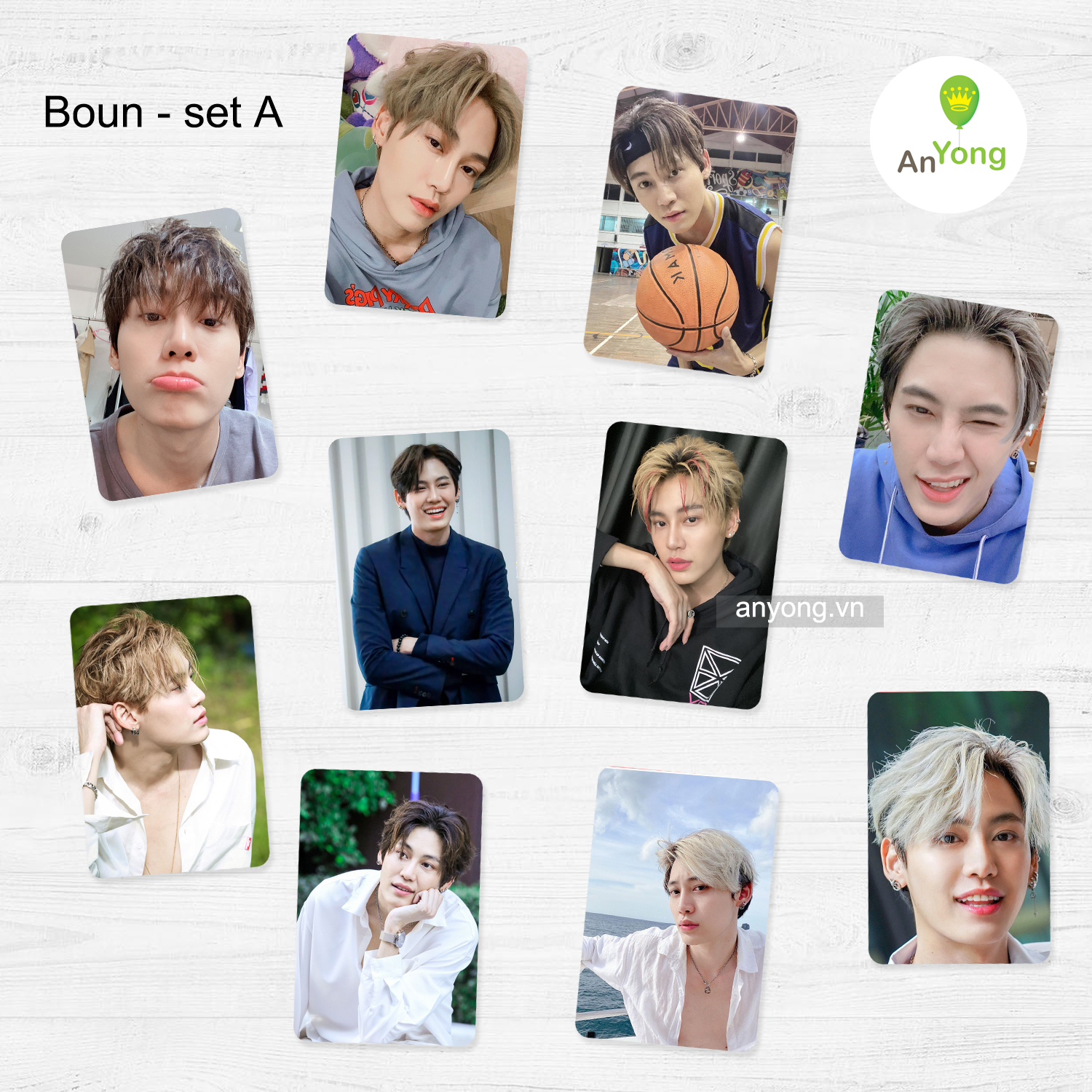 Set 10 tấm card hình BounPrem bo góc tặng sleeve