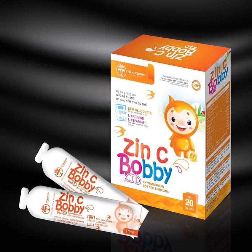 Zin C Bobby Kid bổ sung Kẽm cho trẻ giúp trẻ ăn ngon nâng cao sức đề kháng giúp cơ thể khỏe mạnh hộp